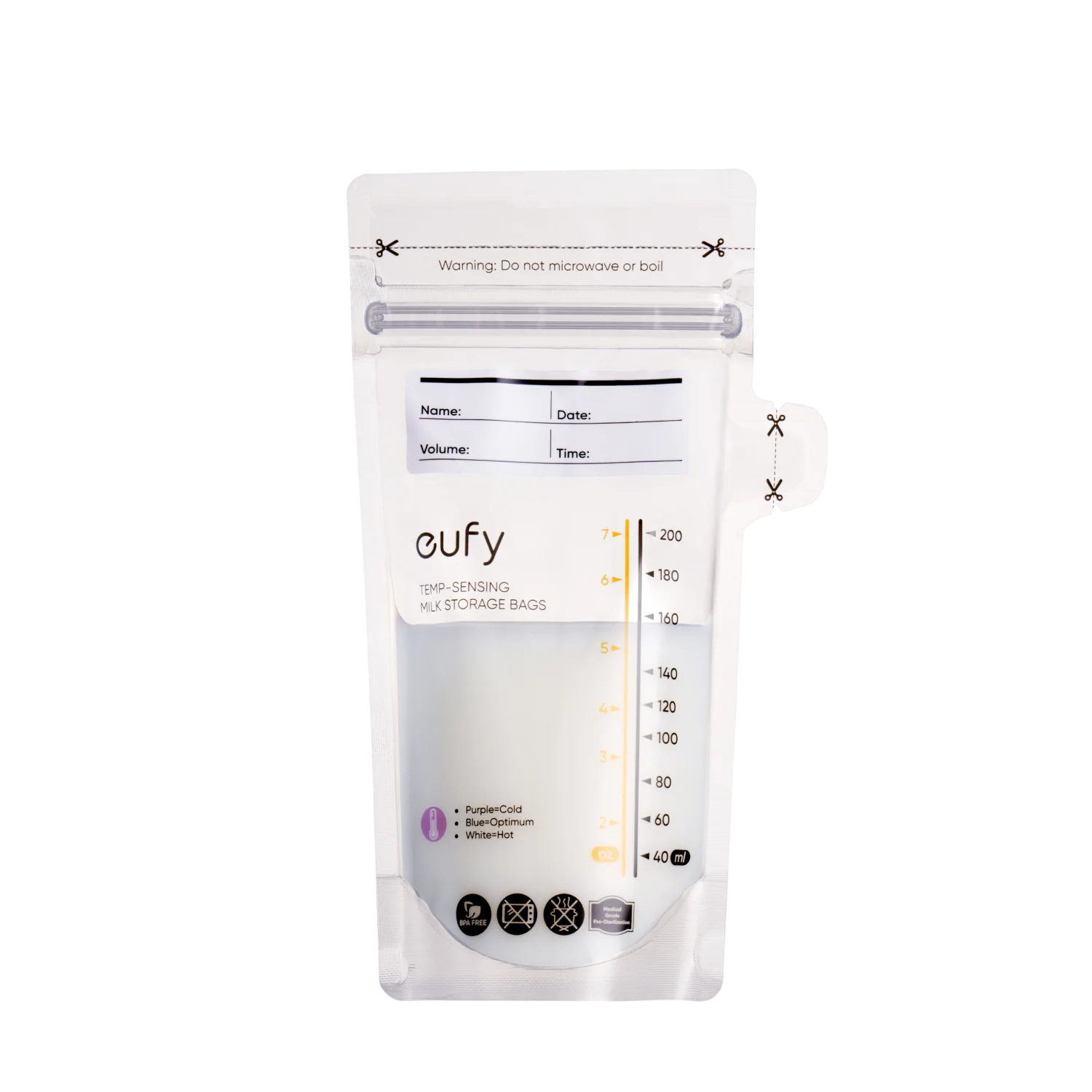 Eufy Temp-Sensing Breast Milk Storage Bags