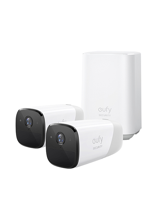 eufy Security, eufyCam 2 Pro Wireless Home Security Camera System, 365-Day  Battery Life, HomeKit Compatibility, 2K Resolution, IP67 Weatherproof,  Night Vision, 2-Cam Kit, No Monthly Fee White 